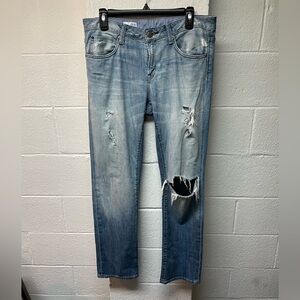 GAP Blue Straight Leg Jeans with Natural Fading